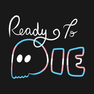 Ready To Die Emo Skull (Transgender Colors) T-Shirt