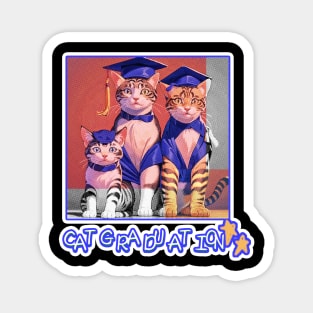 Cat Graduation Magnet