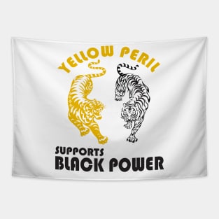 YEIIOW PERIL SUPPORTS BLACK POWER Tapestry