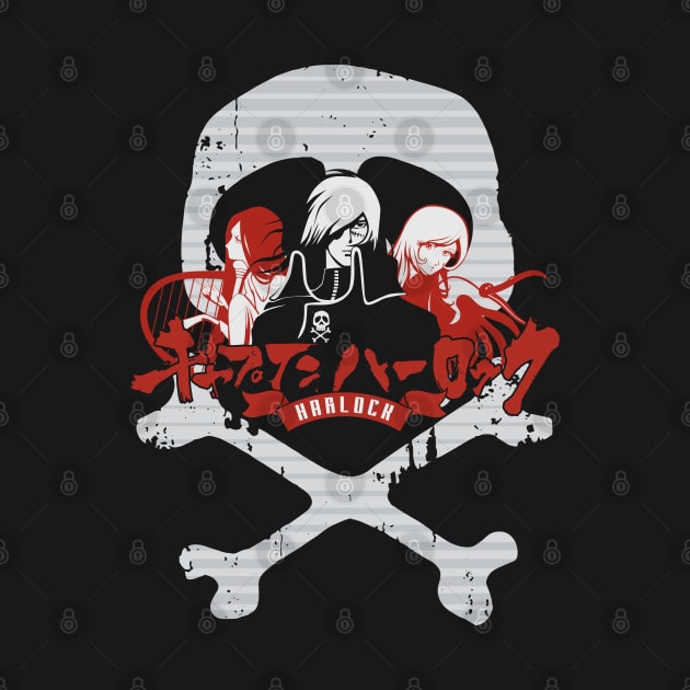 013 Harlock Skull Red by Yexart