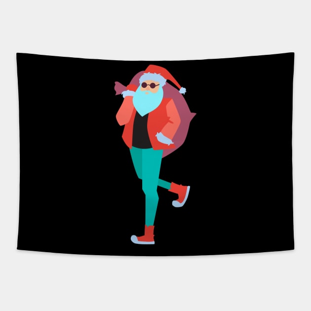 Hipster Santa Tapestry by holidaystore