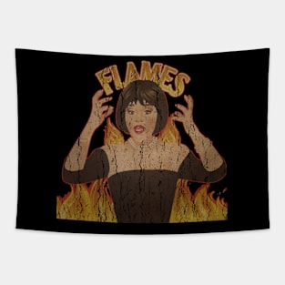 vintage 80s flames Tapestry