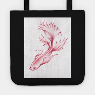 Coral Queen - Betta Fighting Fish Drawing Tote