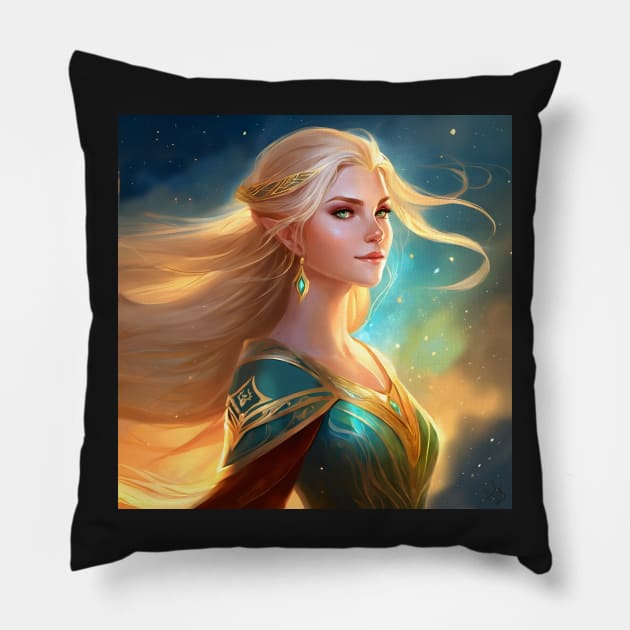 Elven queen Pillow by artofnella