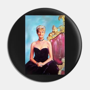 Princess Diana Portrait Painting Pin