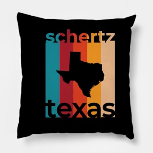 Schertz Texas Retro Pillow