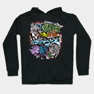 2021 Abstract graffiti pattern Men/Women Hoodies With Hat Hoody