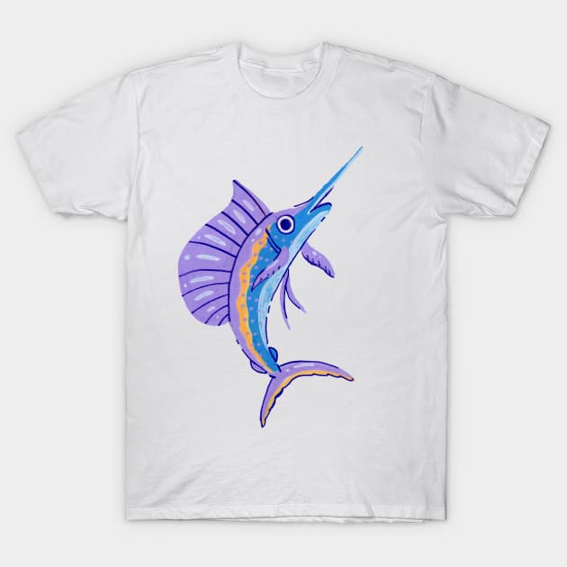 Vibrant Ocean Sailfish Sword Fish in Acrylic (no Background) Women's T-Shirt