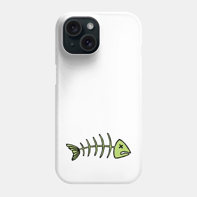 Dead Fish Skeleton Phone Case by Huhnerdieb Apparel