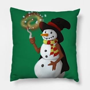 The Brave Snowman Pillow