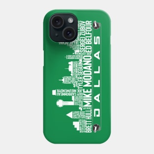 Dallas Hockey Team All Time Legends, Dallas City Skyline Phone Case