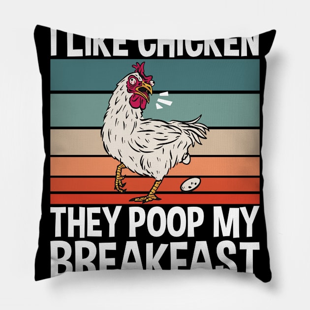 Chicken Poop Breakfast Pillow by TK Store