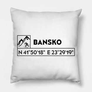 Bansko Coordinates Pillow