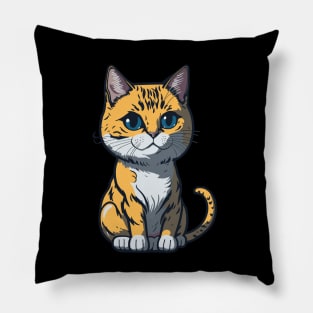 Cool Feline in Shades: Whiskered Purrfection for Cat Miaw Lovers Pillow