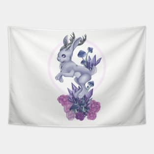 Winter Jackalope Tapestry