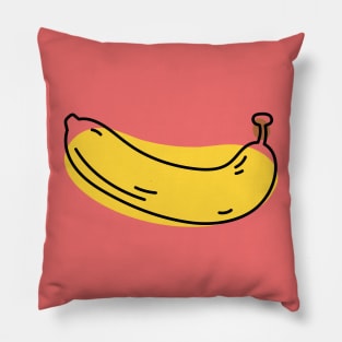 Hand drawn and painted Banana - Fruit Pillow