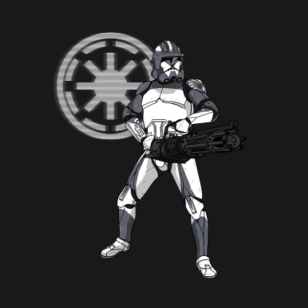 wolfpack clone heavy trooper - Star Wars - T-Shirt | TeePublic