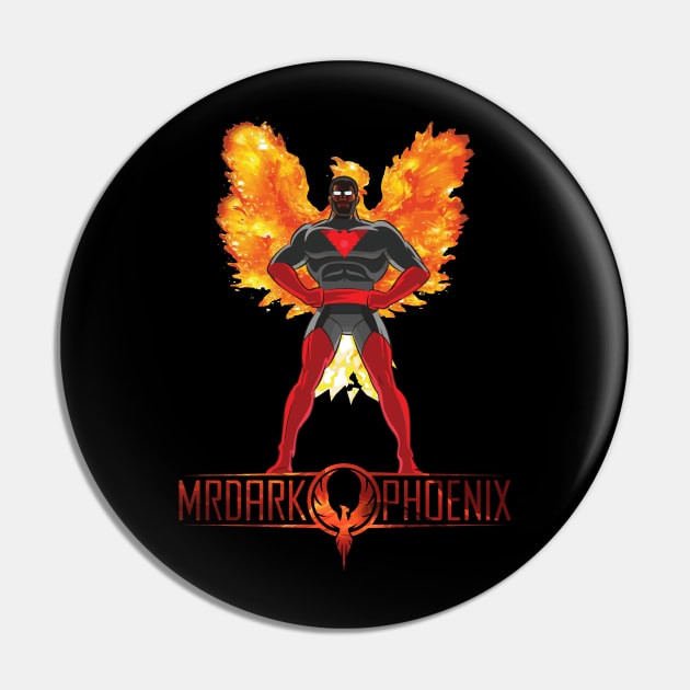 MrDarkPhoenix Red and Black Pin by MrDarkPhoenix Geek Stop