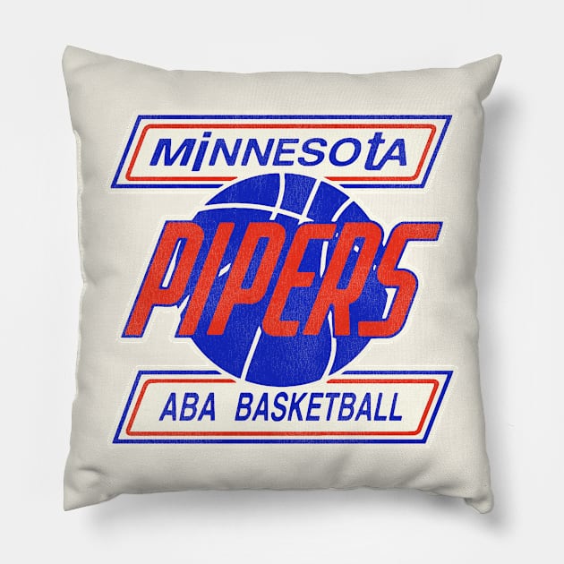 Defunct Minnesota Pipers Basketball Team Pillow by Defunctland