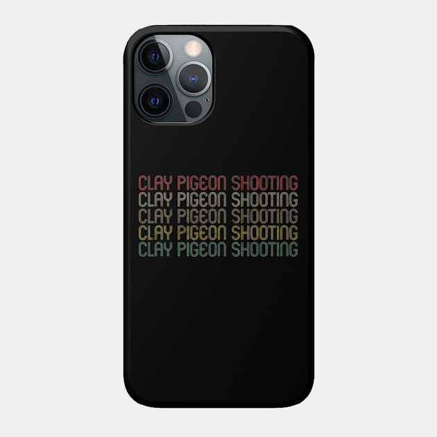 Retro Style Clay Pigeon Shooting Design - Pigeon - Phone Case