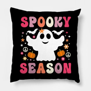 Spooky Season Funny Ghost Halloween Pillow