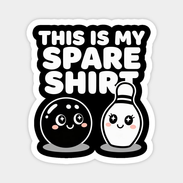 This Is My Spare Shirt Bowling Humor Bowler Magnet by ArtistTee ⭐⭐⭐⭐⭐