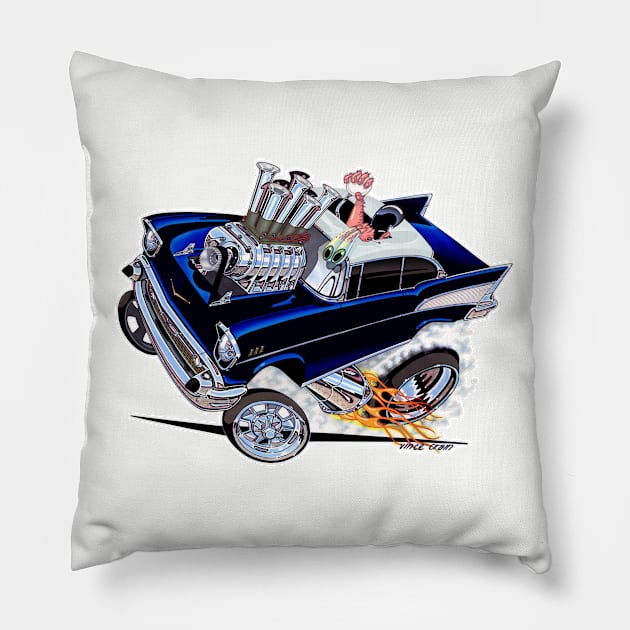 REVVIN 57 1957 Chevy Belair Pillow by vincecrain