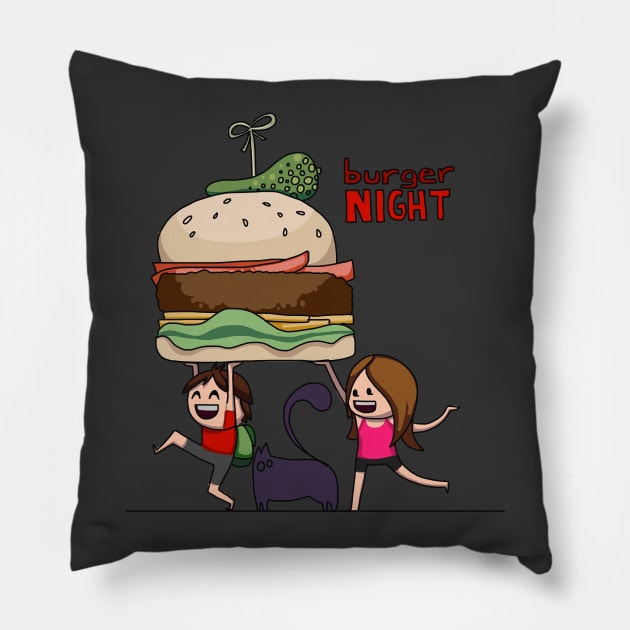 Burger Night! :D Pillow by AndyG_Confettis