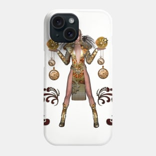Steampunk lady with wings Phone Case