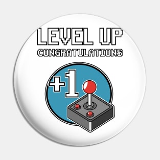 Level Up +1 Year Jahr Birthday Gaming Gamer Pin