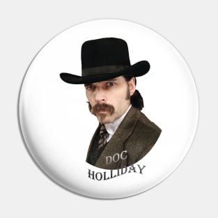 Doc Holliday FlagType Dark Pin