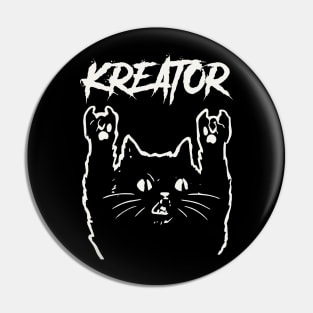 kreator metal cat Pin