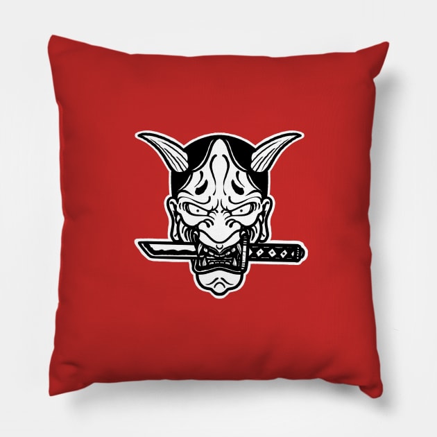 Copy of Japanese Hannya mask. Pillow by Jamiee6610