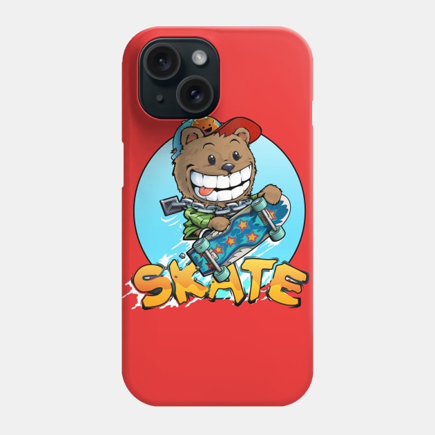 Bear skateboard Phone Case by ArtificialPrimate