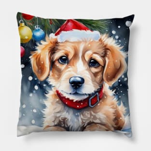 Christmas cute puppies Pillow