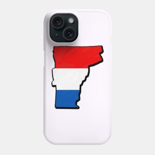 Red, White, and Blue Vermont Outline Phone Case