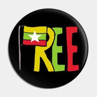 Free Myanmar Pin