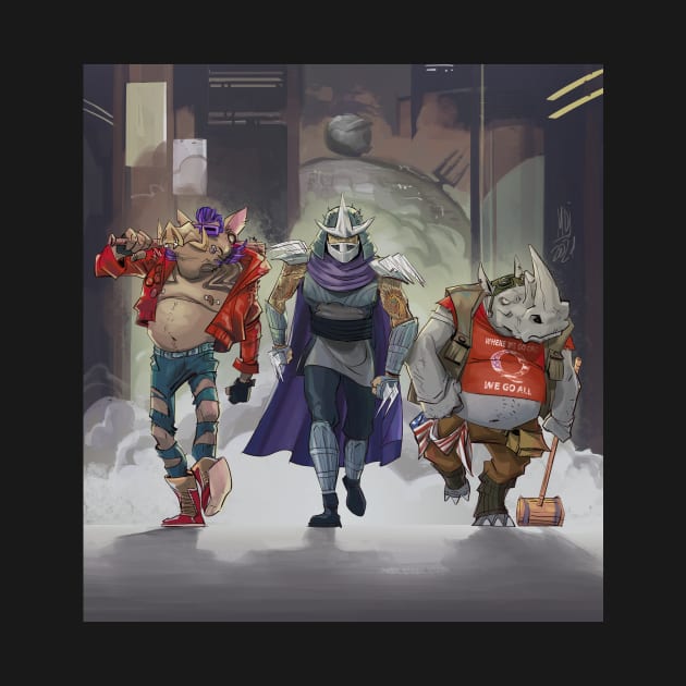 Shredder, Rocksteady and Bebop by markodjeska