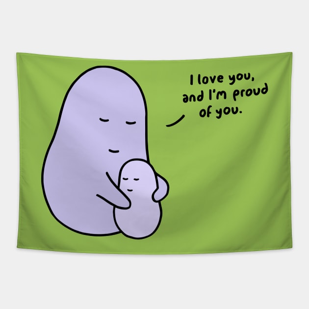 Hug - I Love You (Pear) Tapestry by ImperfectLife