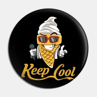 Ice Cream Cool Summer Vacation Sun Glasses Pin