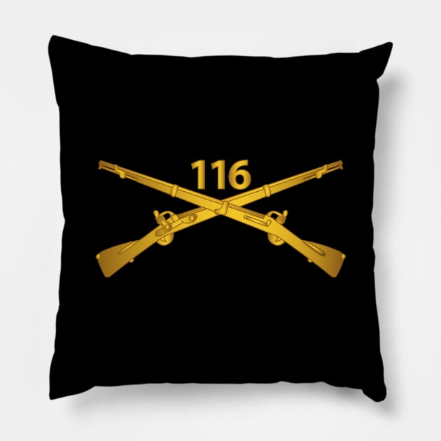 116th Infantry Regiment Branch wo Txt Pillow by twix123844