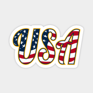 USA Patriotic Red White and Blue Stars and Stripes Magnet