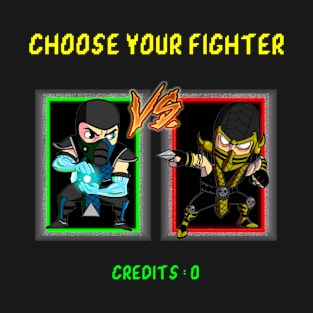 Choose your fighter - Scorpion vs Sub Zero Avatar Team T-Shirt