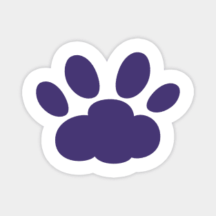 Big purple cat pawprint Magnet