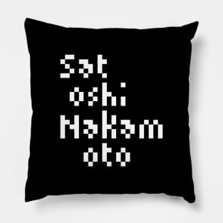 Satoshi Nakamoto Pixel Art Pillow