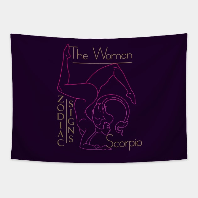 The woman Scorpio Tapestry by KrasiStaleva