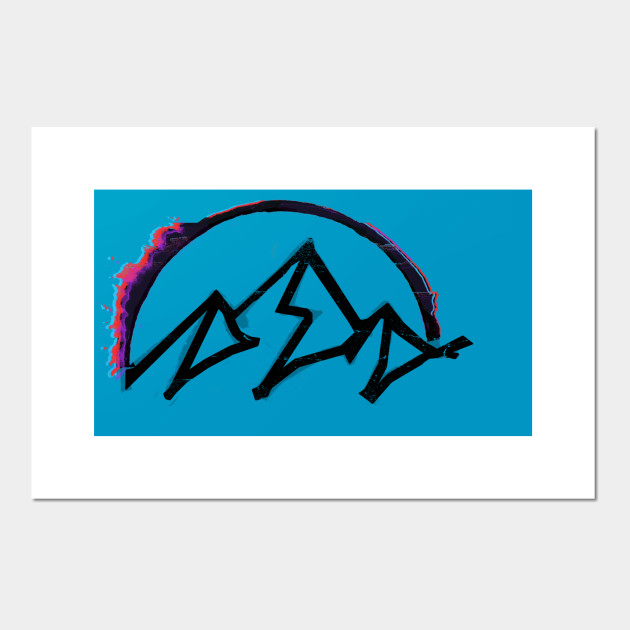 Mountain Sketch Logo Splash Abstract Posters And Art Prints
