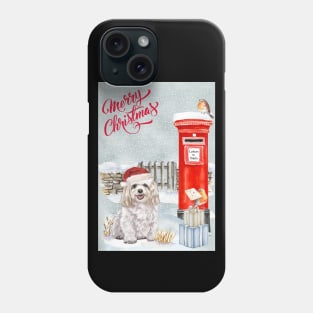 Maltese Dog Merry Christmas Santa Dog Phone Case