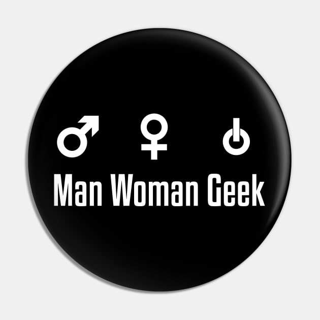 Man Woman Geek Pin by RedYolk