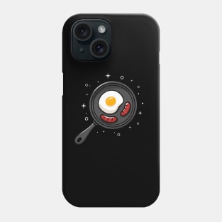 sausage egg on pan with sparkling Phone Case